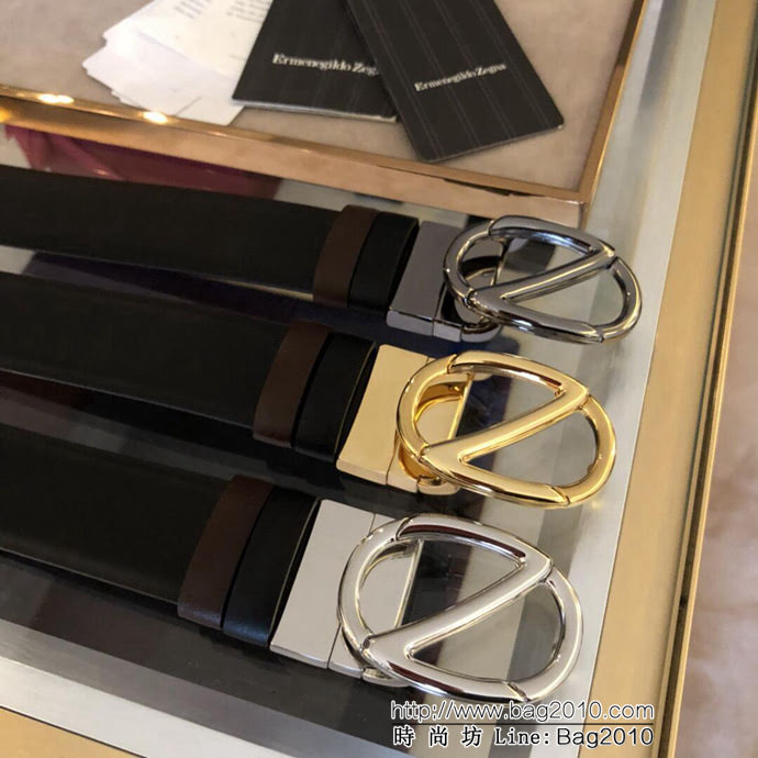 Zegna 傑尼亞 2019春季首發 Italy專櫃在售正品 進口義大利皮 男士皮帶  xfp1405